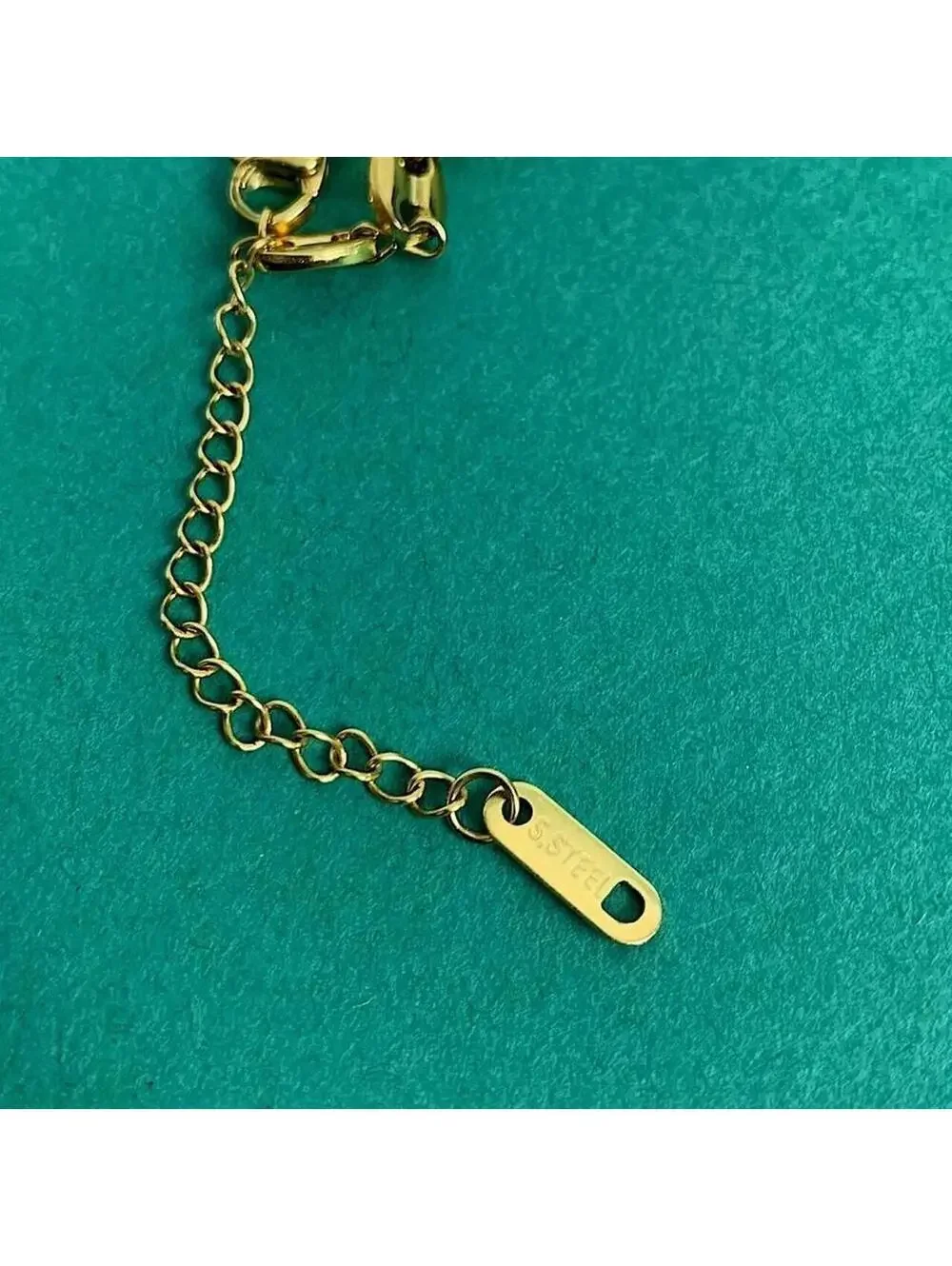 Y2k Cyber Vintage style Coffee Bean Stainless Steel Gold Plated Necklace. High